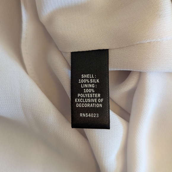 Banana Republic Womens 8 Silk Dress Silver Gray NWT Contemporary Classic Coastal - Picture 7 of 7